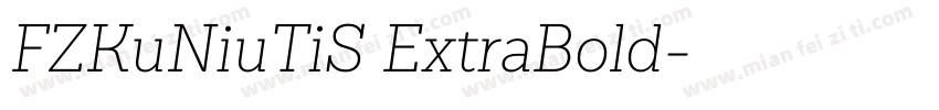 FZKuNiuTiS ExtraBold字体转换